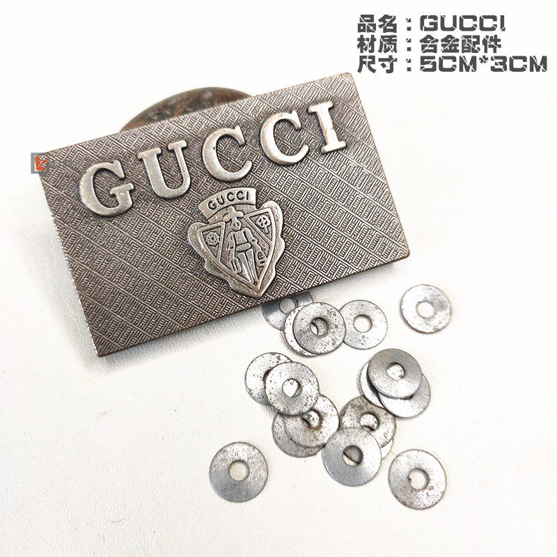Metal accessories trademark spot brand hardware custom jeans GU gasket clothing accessories alloy standard custom