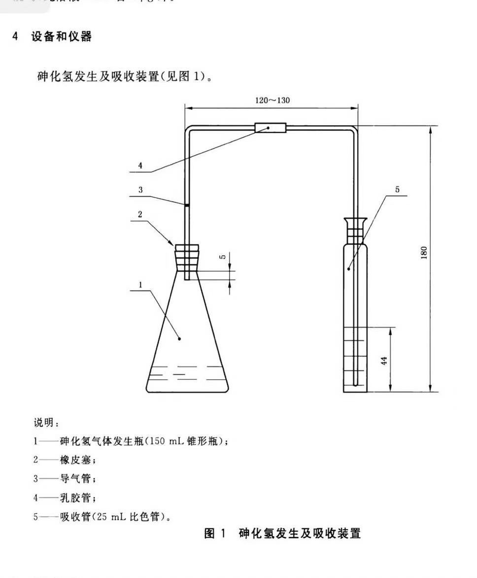 测砷用玻璃仪器套装砷化氢发生装置实验室玻璃吸收管化学实验测砷设备
