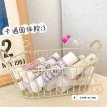 Cute solid glue cartoon glue stick high viscosity ins creative girl heart student stationery office children handmade