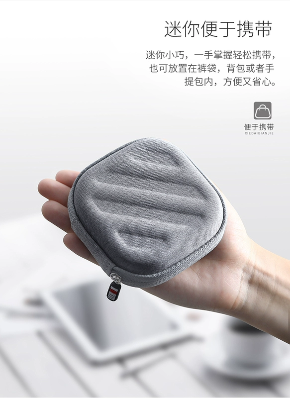 2019 New BUBM cáp tai nghe túi lưu trữ ví U đĩa U Shield sốc nhỏ túi xách tay tai nghe Bluetooth Western Digital ổ cứng đóng gói bảo vệ tay áo thẻ nhớ kỹ thuật số hộp lưu trữ - Lưu trữ cho sản phẩm kỹ thuật số vỏ đựng tai nghe bluetooth
