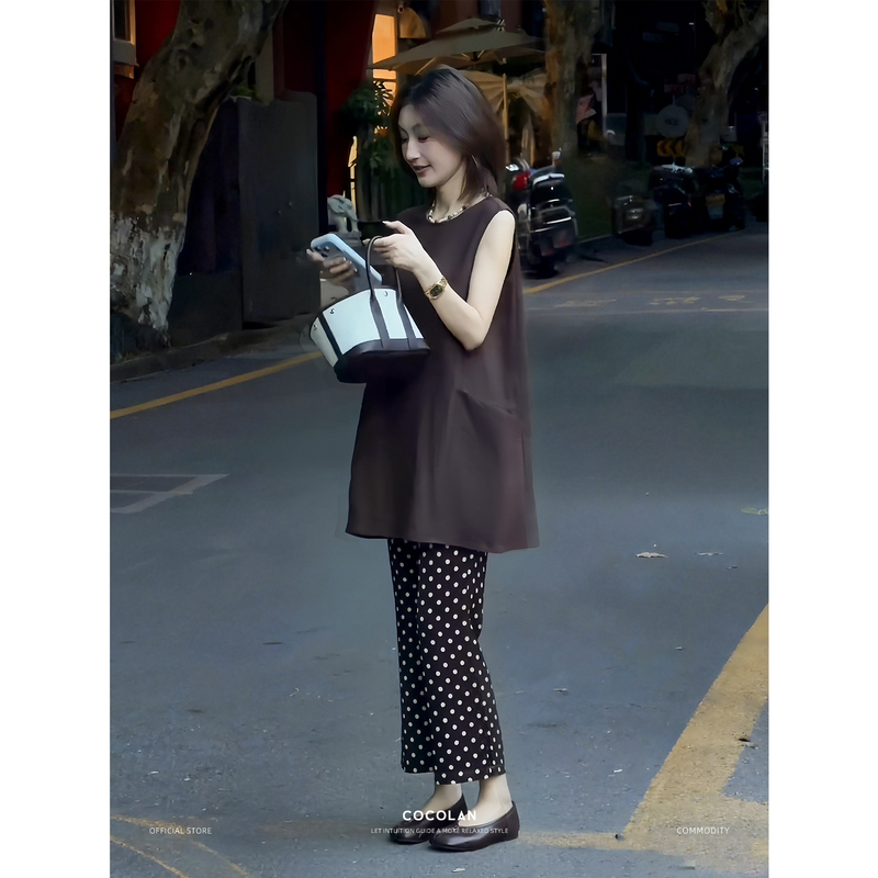 Cocolan【Nara】2026 Summer New 100% Linen Sleeveless Large Pocket A-Line Dress Women's Mid-Length Top Cocolan【Nara】2026 Summer New 100% Linen Sleeveless Large Pocket A-Line Dress Women's Mid-Length Top