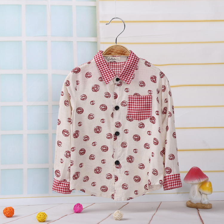 Chemise garcon à manche longue en lin - Ref 2077815 Image 6