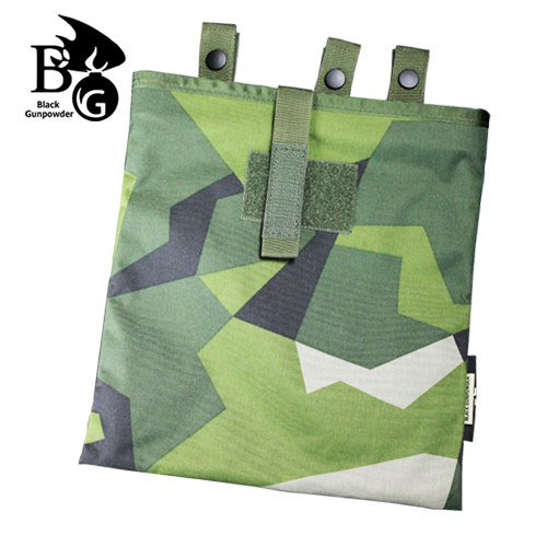 Black Gunpowder BG Swedish M90 Geometry Camouflage Folding Recycling Bag Inclusion Package 500D