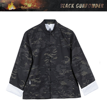 Black Gunpowerder BG MCBK dark night camouflan tactics Tangdress casual trend National wind mens blouses