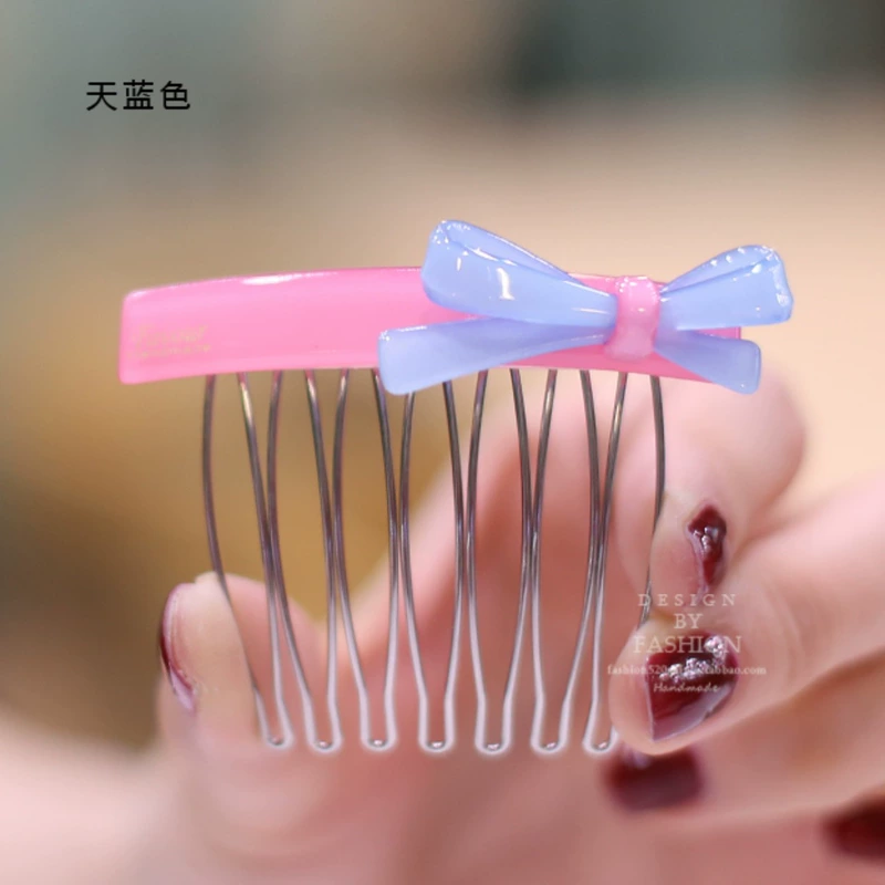 Chải tóc acrylic kẹp tóc cung chèn đầu lược chèn bangs clip clip phụ kiện tóc mũ Hàn Quốc kẹp tóc kẹp tóc - Phụ kiện tóc dây buộc tóc scrunchies cầu vồng