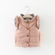 Bé gái mùa thu 1-3 tuổi bé gái mùa đông cotton vest ấm áp 2 bé baby chần vest phiên bản Hàn Quốc áo vest