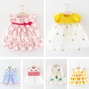 Quần áo trẻ em nữ bé mùa hè váy bé gái mùa hè bé váy công chúa ngắn tay 2 tuổi 3 váy không khí trẻ em