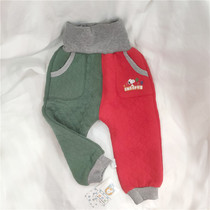 2021 male and female baby high waist and protective belly warm pants girl with underpants long pants baby mandarin pants can be opened