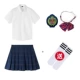 Женская комбинация (рубашка+юбка+воротник цветок+значок+носки)