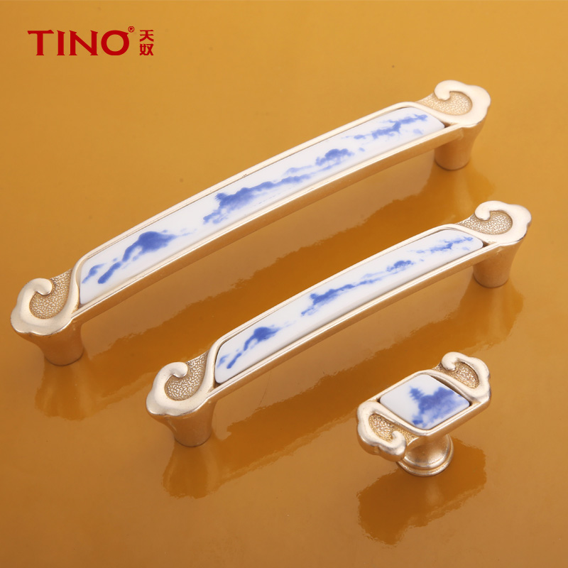 Sky Slave Hardware New Chinese Ceramic Small Handle Imitation Ancient Cabinet Chinese Drawers Overall Cabinet Wardrobe Door Handle