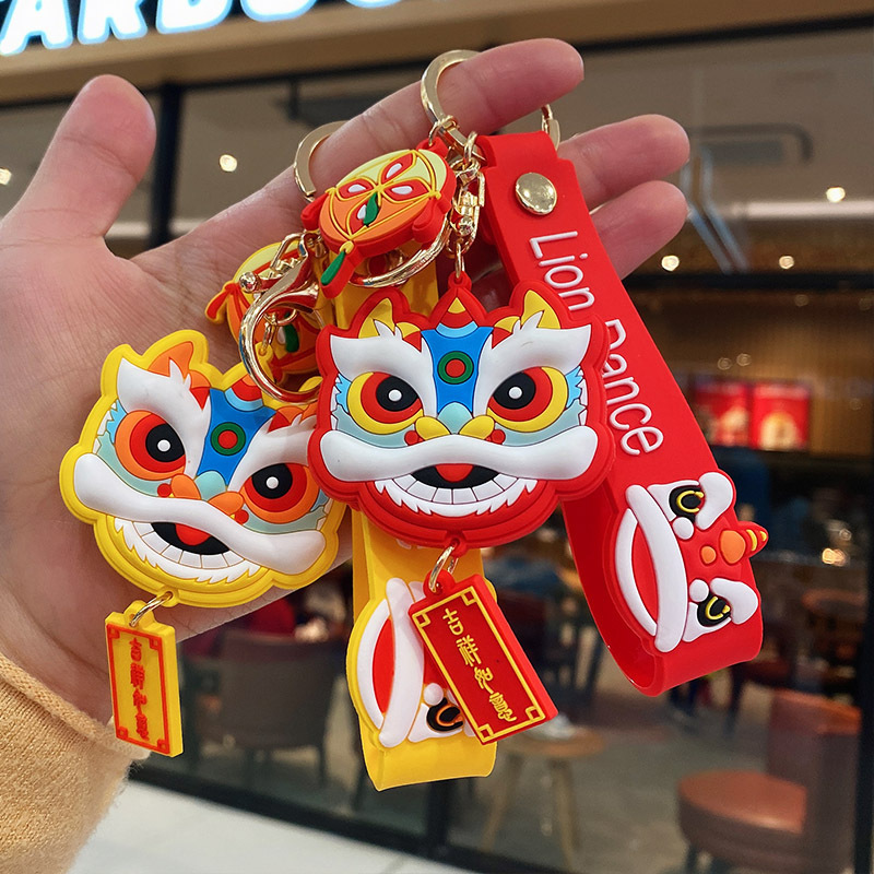 2026 Cute Cartoon Lion Keychain Pendant Car Ornament Chinese Style Year of the Horse Mascot New Year Gift 2026 Cute Cartoon Lion Keychain Pendant Car Ornament Chinese Style Year of the Horse Mascot New Year Gift