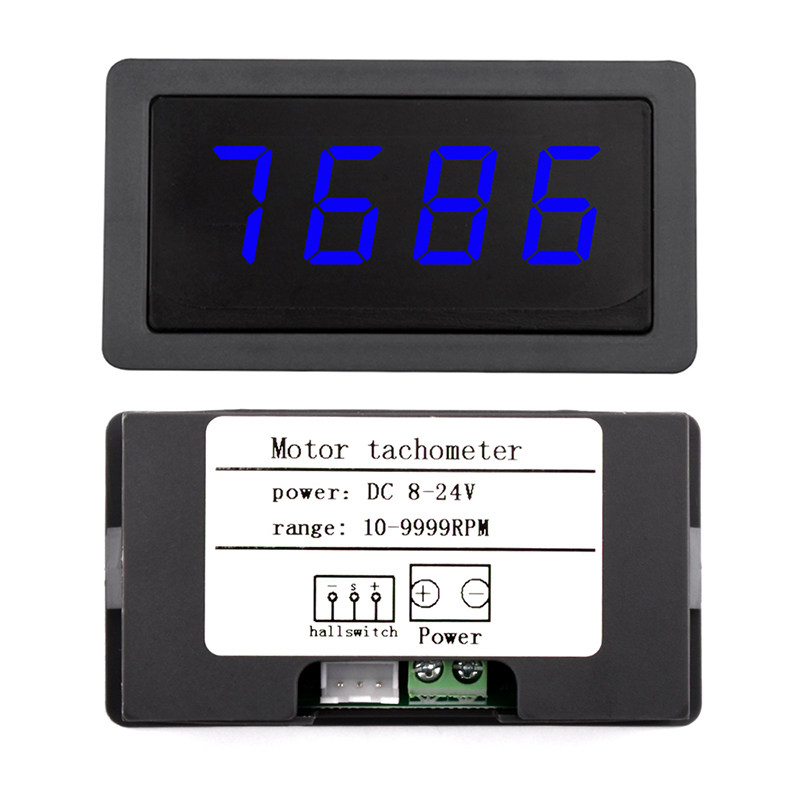0.56inch High Precision Digital Tube Speed Meter Tachometer Dc8-24V Dc Tachometer with Hall Sensor
