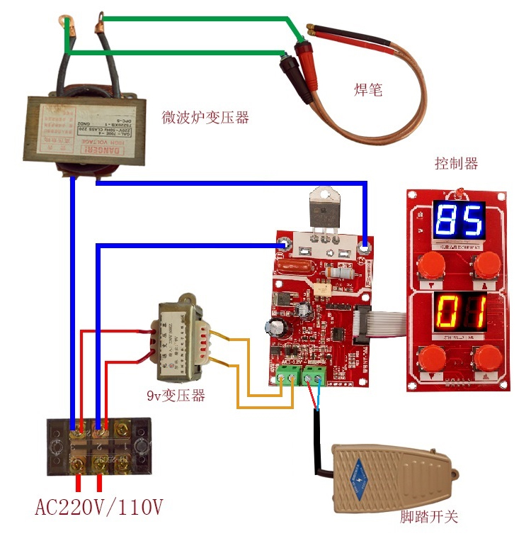 100a Welding Machine Control Board Spot Welding Adjusts