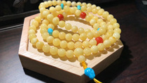 Natural Raw Mine No Optimised Baltic Russia Feed Honey Wax Round Beads Design Handchain Necklace