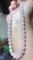 Xinjiang natural and field jade lotus root powder material round pearl necklace lock bone chain