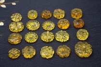 Natural non-optimized Mexican raw stone Sugong double-carved flower buckle Treasure Flower transfer bead Lotus snowflake