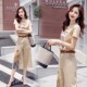 Western-style new women's clothing 2023 spring and summer cropped wide-leg pants suit age-reducing casual Hong Kong flavor playful two-piece set