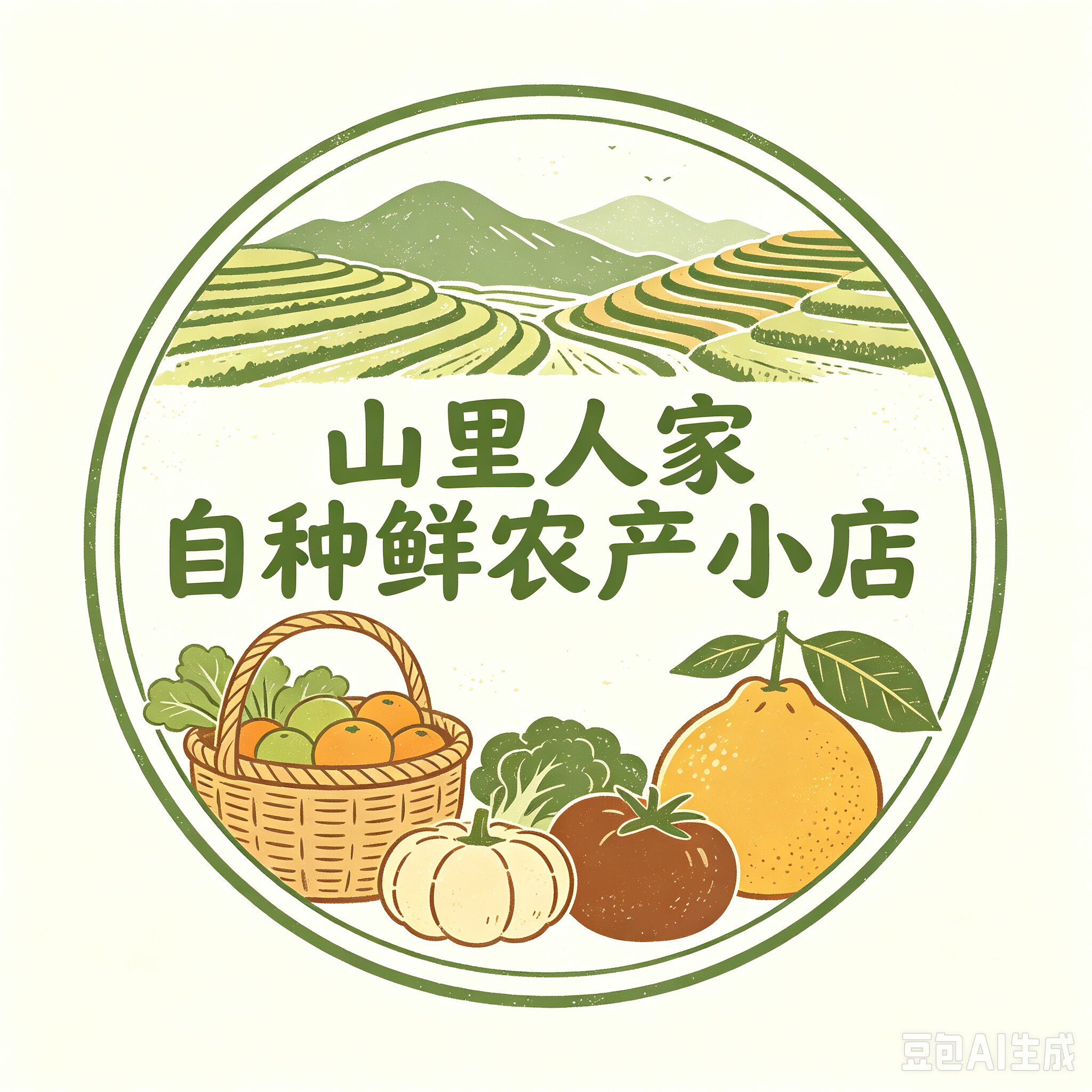 山里人家自种鲜农产小店的LOGO