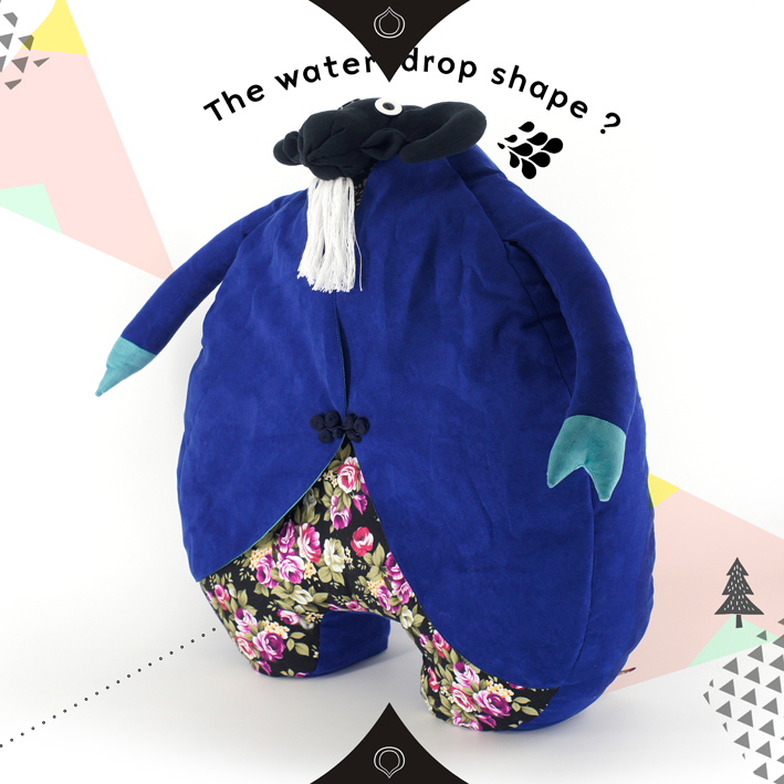 Steam Elf Creativity Personality Gift Water Drop Series Relying on the Pillow Goat Treasure Blue