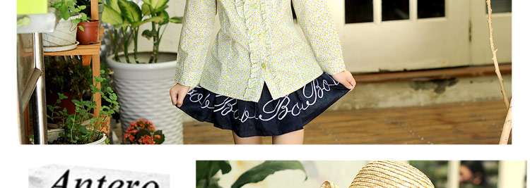 Chemise fille à manche longue en coton - Ref 2085488 Image 45