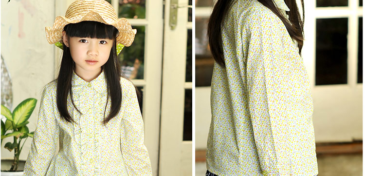 Chemise fille à manche longue en coton - Ref 2085488 Image 50
