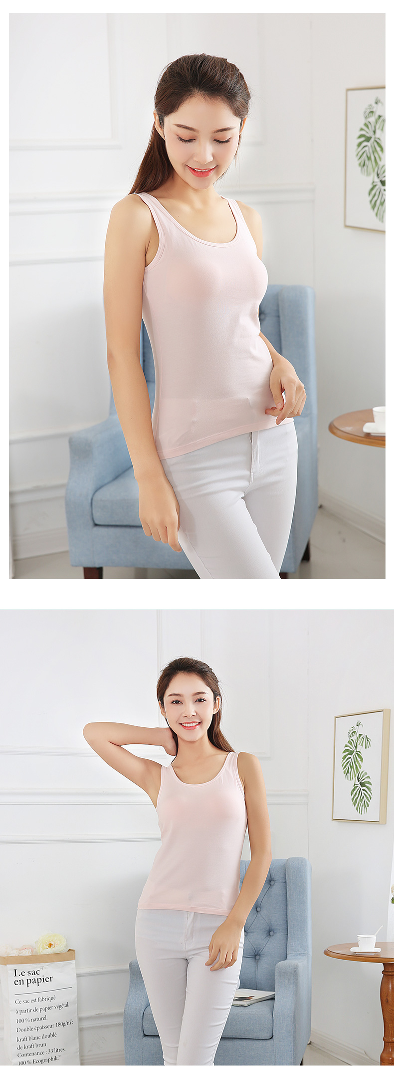 Cotton đai ngực pad dây đeo không có vòng thép miễn phí áo vest cup cup một cơ sở yoga thể thao nhà đồ lót ao nguc