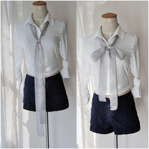 Korean slender silk scarf belt decoration Mulberry silk fashion neck scarf woman Summer silk streamer headband belt belt scarf