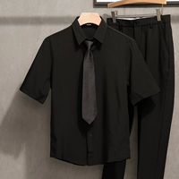 Черная рубашка, галстук