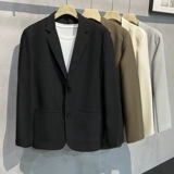 Пиджак классического кроя, демисезонный костюм, небольшая куртка для отдыха, осенний, в корейском стиле