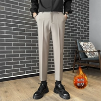 Светло -коричневые k11 плюс бархатные брюки