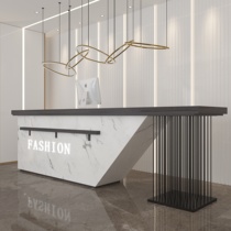 Simple modern imitation marble cashier counter high-end hotel atmospheric creative bar table welcome reception