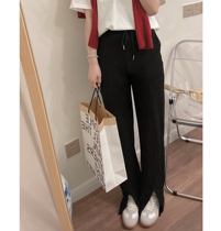 Spot] missqiuqiu autumn home made (slim) casual wide legs loose thin elastic high waist trousers