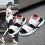 Giày sandal thể thao nữ mùa hè 2018 mới đế bệt đế xuồng phiên bản Hàn Quốc hoang dã của giày lưới nữ Velcro Hồng Hồng giày quai hậu nữ