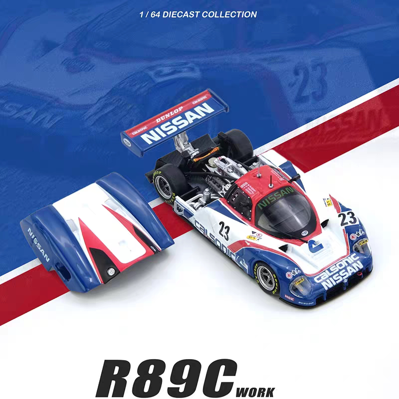 Inno 1:64 Nissan R89C No. 1989 23 Leimang Endurance Racing Open Cover Alloy Car Model
