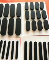 Self-adhesive 3M elliptic chassis pad eco-friendly silicone rubber mat crash pad width: 14mm