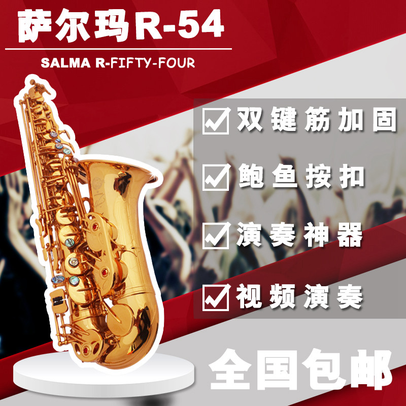 French Salma 54 saxophone double-key reinforced performance video display