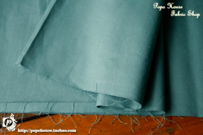 PopoHouse thấp bão hòa màu tối vải denim bông rắn thủ công DIY đầm đầm BỐI CẢNH