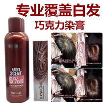 Hair salon Barber shop single chocolate permanent cover white hair hair dye cream 2021 popular hair dye dye yourself at home
