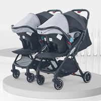 Роскошная черная тележка, корзина, автоматический набор для близнецов, делюкс издание