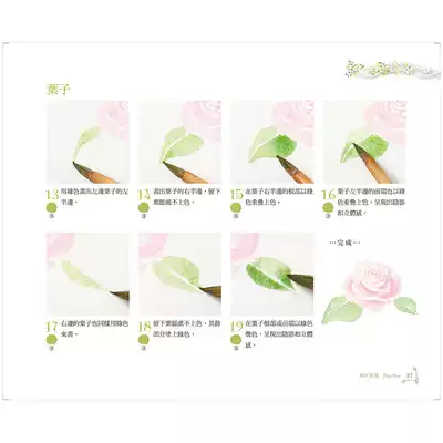 透明水彩花草技法 初學者也能輕鬆上手港臺原版繪畫技巧花草水彩畫技巧