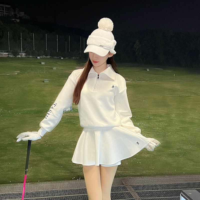 TASHI GOLF スポーツ 長袖 スウェットシャツ 春 ゴルフ レディース スポーツ トップス 伸縮性 ショートスカート パンツ テニス