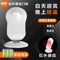 Night wolf welcome to the sensor shop to enter the door Ding Dong voice welcome alarm listing sensor doorbell commercial