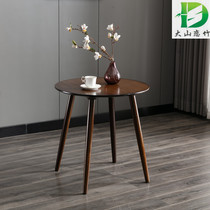 Dashan love bamboo Nordic simple round table home sofa side table coffee table round balcony small round table small table