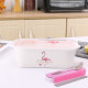 hộp cơm điện bear dfh – s2123 Picnic trái cây salad với nhân viên văn phòng với nắp hộp ăn trưa bằng gốm tấm lưới bát sứ lò vi sóng hình chữ nhật - Hộp cơm điện sưởi ấm ủ cơm cắm điện