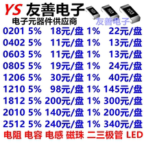 Patch resistive capacitive inductance thick 0402 0402 0603 0805 0805 1210 1206 1812 1812 2010 2512