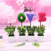 Creative home decorations living room ornaments simulation potted wedding gifts new house wine cabinet display rack crafts