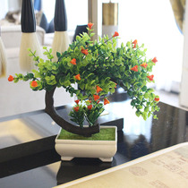 Home simulation plastic potted fake flower small bonsai furnishings living room indoor coffee table desktop wine cabinet decorations ornaments