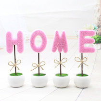 HOME ornaments simulation green plant potted desk living room bedroom furnishings TV cabinet decoration fake flower New HOME