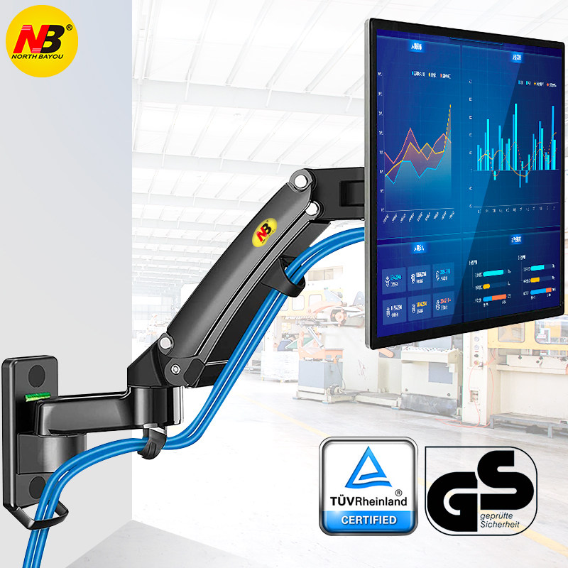 NB Display Rack Liquid Crystal Computer Screen Bracket Wall-mounted Rotary Telescopic Lifting Plant Equipment Numerical Control