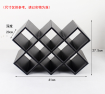 Lijan Leather 5 G Red Wine Shelf Wood Wine Rack Creative Eu Style Wine Cabinet Hem decoration minimalist